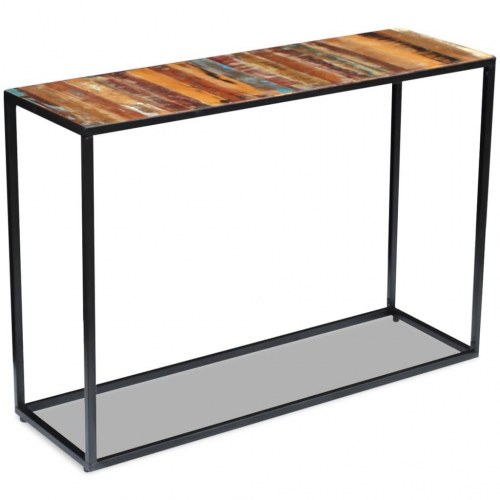 Aflastningsbord i massivt genbrugstræ - 110 × 35 × 76 cm