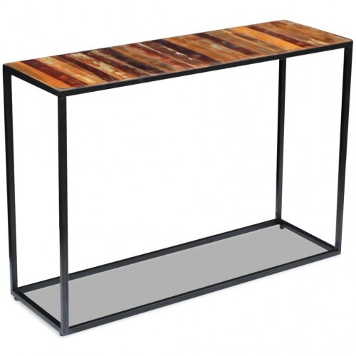 Aflastningsbord i massivt genbrugstræ - 110 × 35 × 76 cm