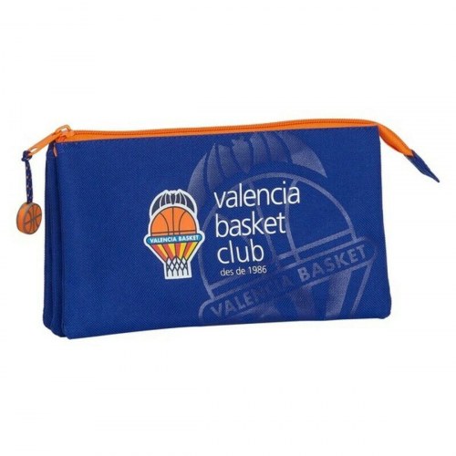 Valencia Basket penalhus M744 - blå/orange, 3 rum (22 × 12 × 3 cm)