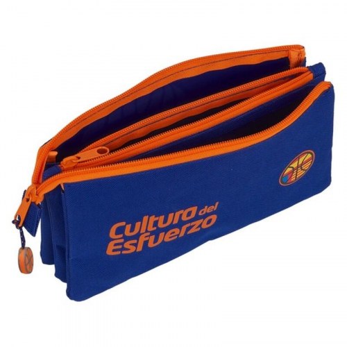 Valencia Basket penalhus M744 - blå/orange, 3 rum (22 × 12 × 3 cm)