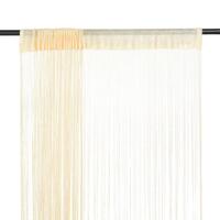 Trådgardiner 2 stk. 140 x 250 cm cremefarvet