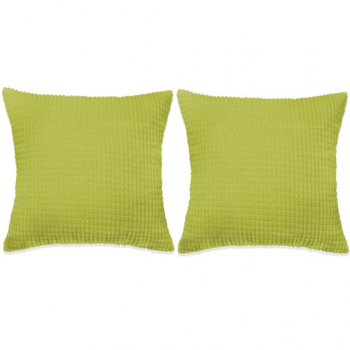 Pudesæt 2 stk. velour 60 x 60 cm grøn