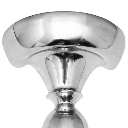Hylde/konsolbord vægmonteret aluminium sølv 25 x 13 x 61 cm