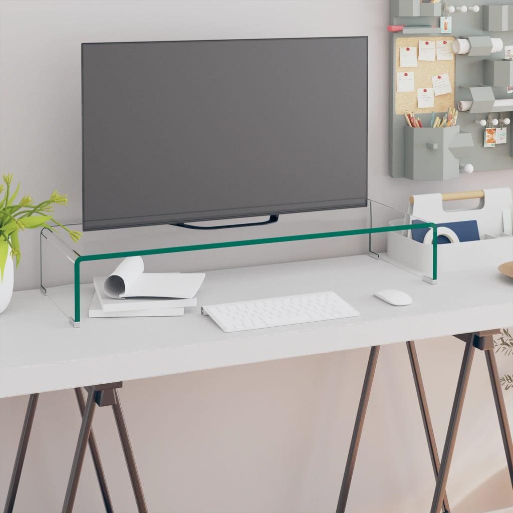 Bord Monitorstand Klart Glas 80x30x13