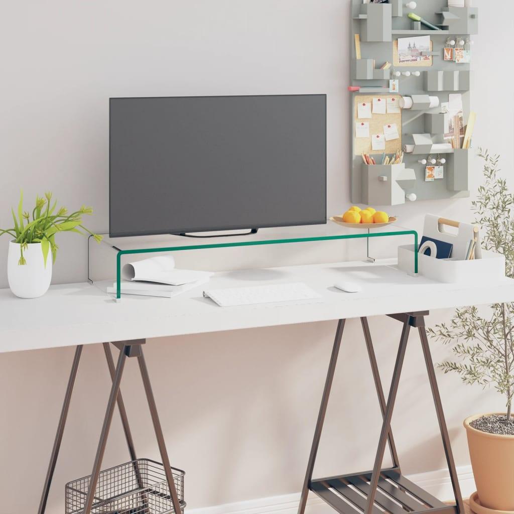 Stander Monitorstand Klart Glas 90x30x13