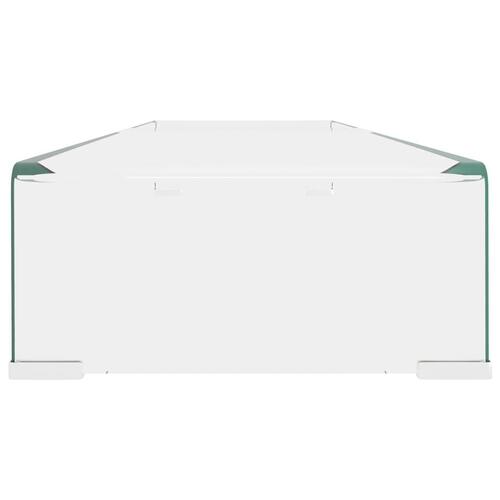 TV-stander/monitorstand klart glas 110x30x13 cm