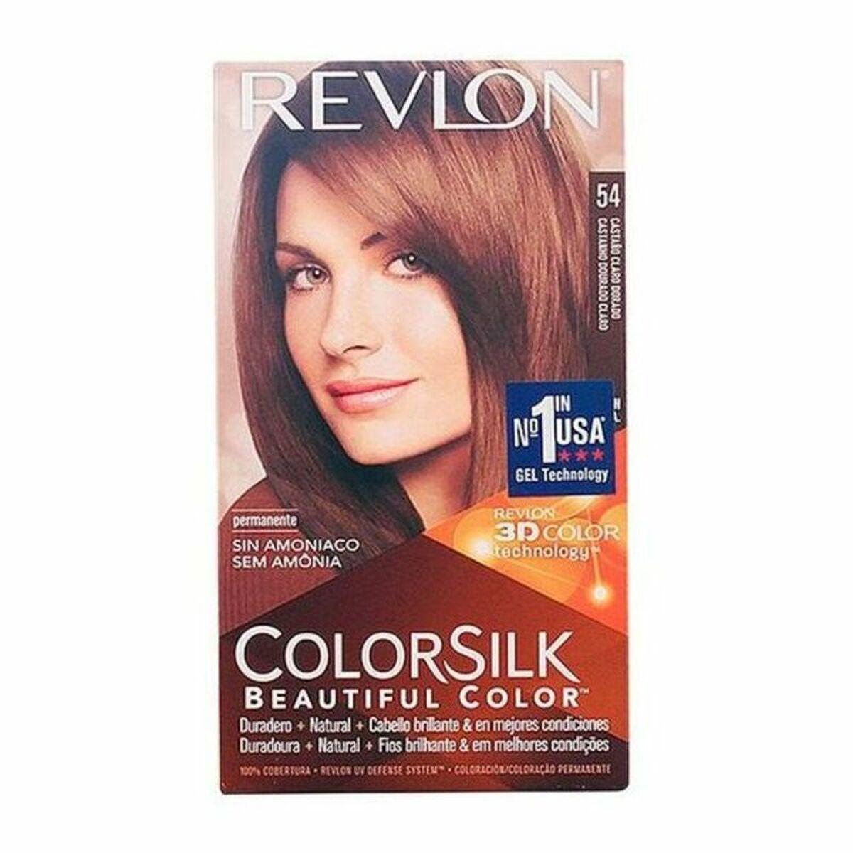 Hårfarve uden ammoniak Revlon ColorSilk 54 Gylden Lys Kastanje