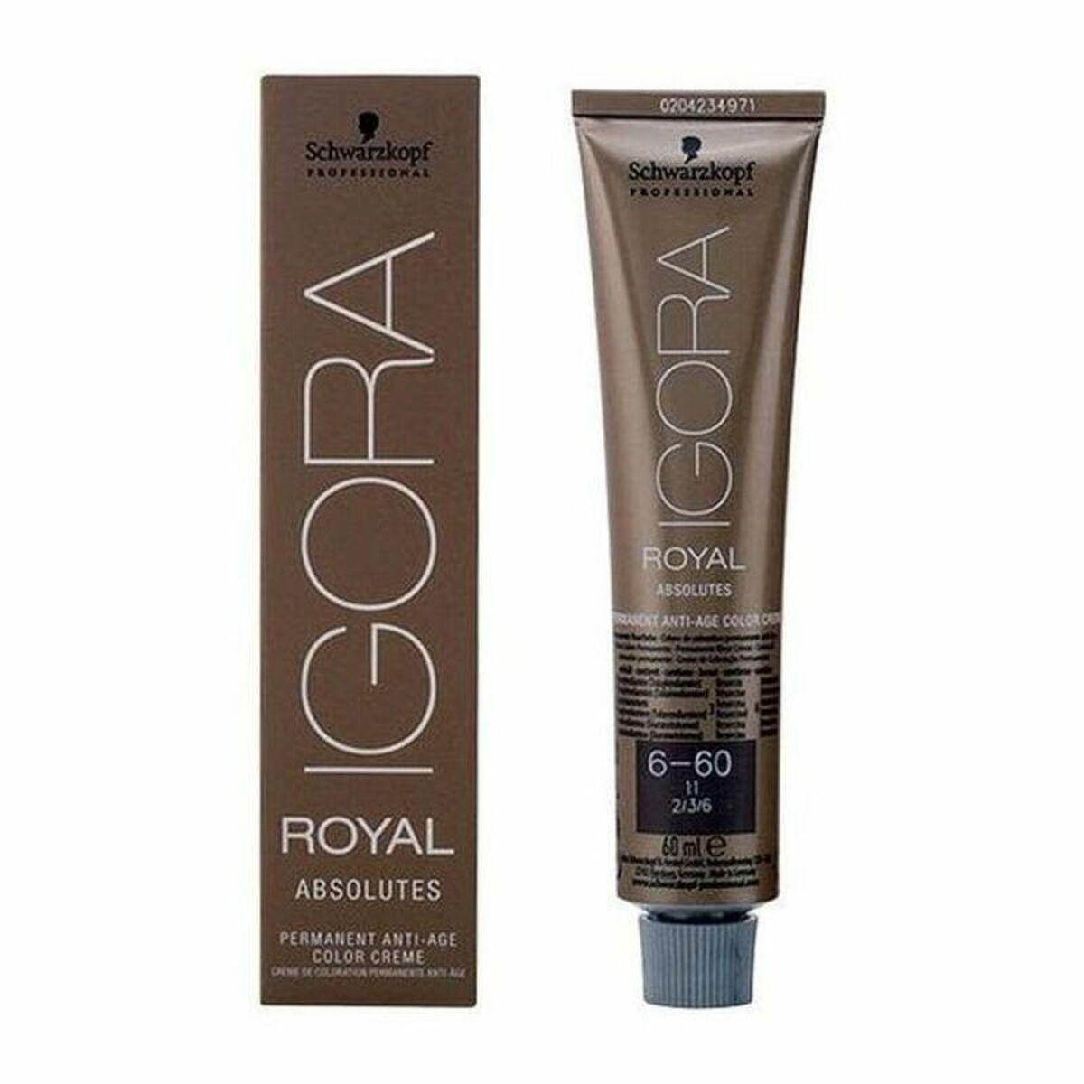Permanent hårfarve Schwarzkopf Igora Royal Absolutes 6-60, 60 ml