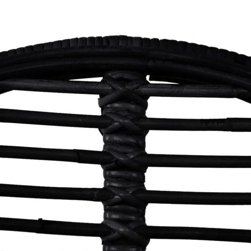 Spisebordsstole i naturligt rattan - 4 stk., sort