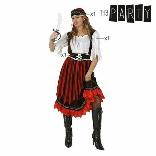 Kostume til voksne Th3 Party Multifarvet Pirater (3 Dele) XXL