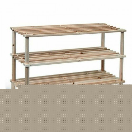 Confortime skostativ i træ - 3 hylder