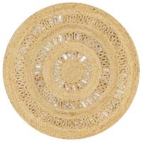 Håndlavet tæppe flettet jute 90 cm