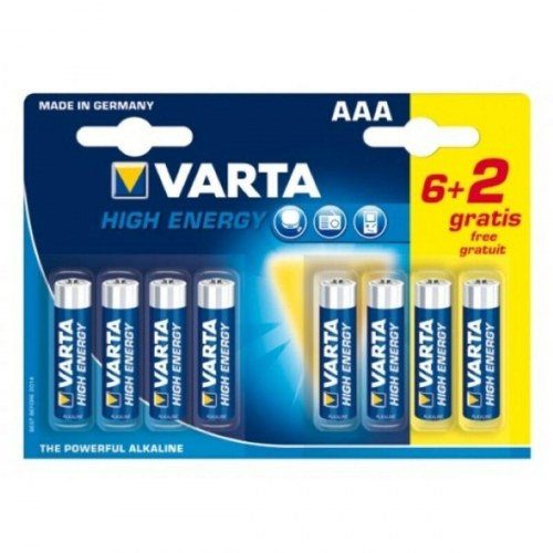 Batterier Varta AAA 1,5 V High Energy - 8 stk.