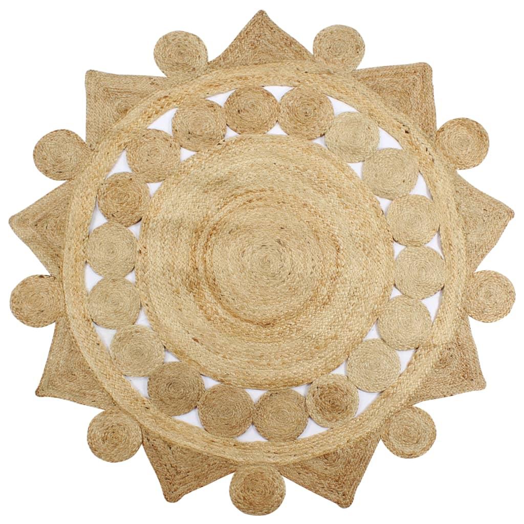 Håndlavet Tæppe Flettet Jute - 90 cm