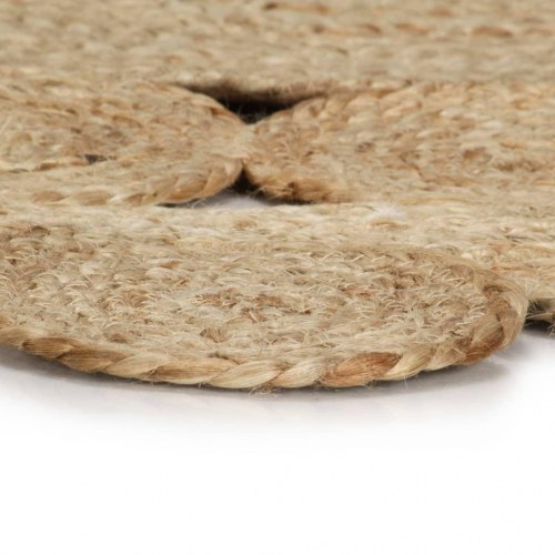 Håndlavet tæppe flettet jute 90 cm