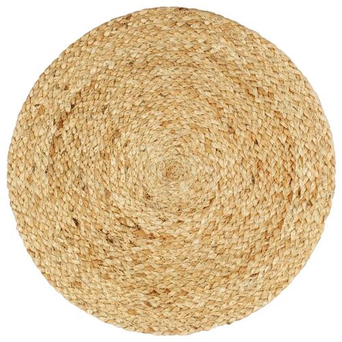 Dækkeservietter 4 stk. rund 38 cm jute naturfarvet
