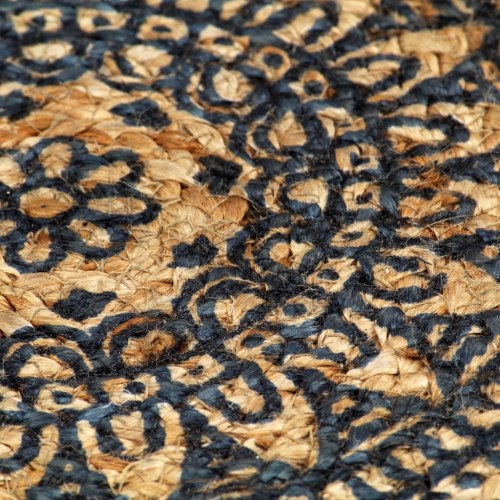 Dækkeservietter 4 stk. rund 38 cm jute mørkeblå