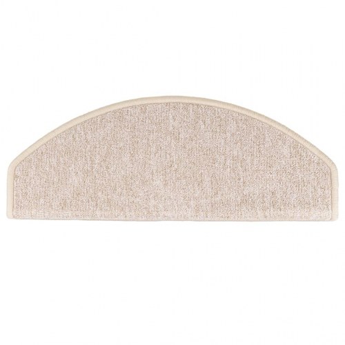 Trappemåtter 15 stk. 65x24x4 cm taupe halvrund store