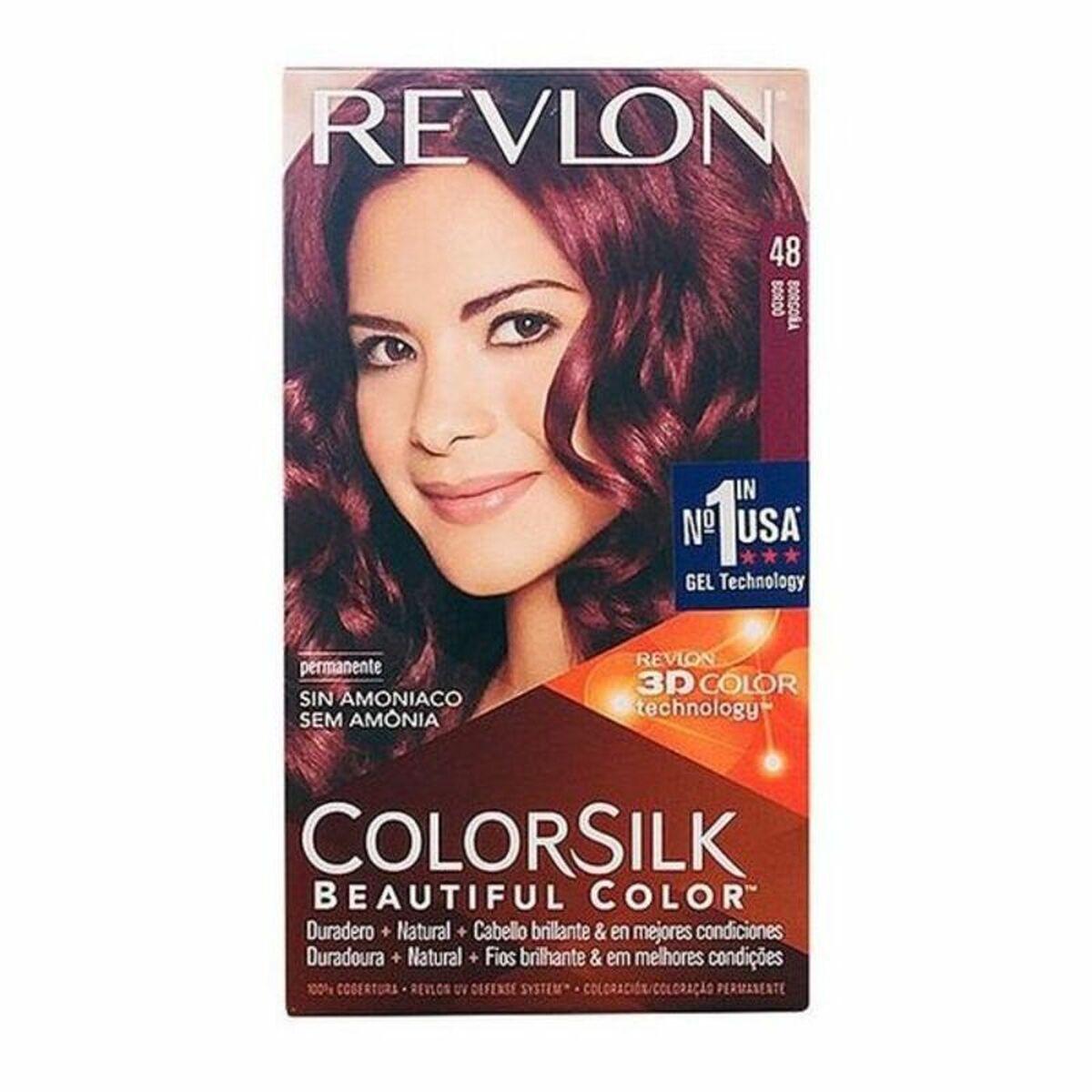 Permanente hårfarve uden ammoniak Revlon Colorsilk 48 Bourgogne
