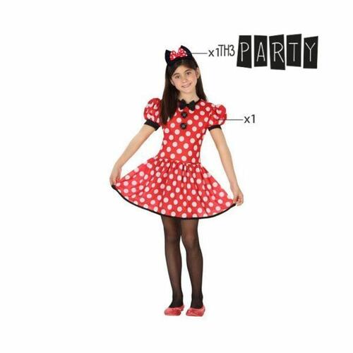 Kostume til børn Minnie Mouse 26947 Rød Fantasi 5-6 år (2 Dele)