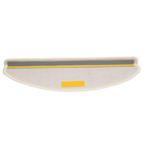 Trappemåtter - 15 stk. halvrunde, 65 × 21 × 4 cm - hvid