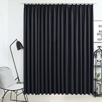 Mørklægningsgardin med kroge 290 x 245 cm sort