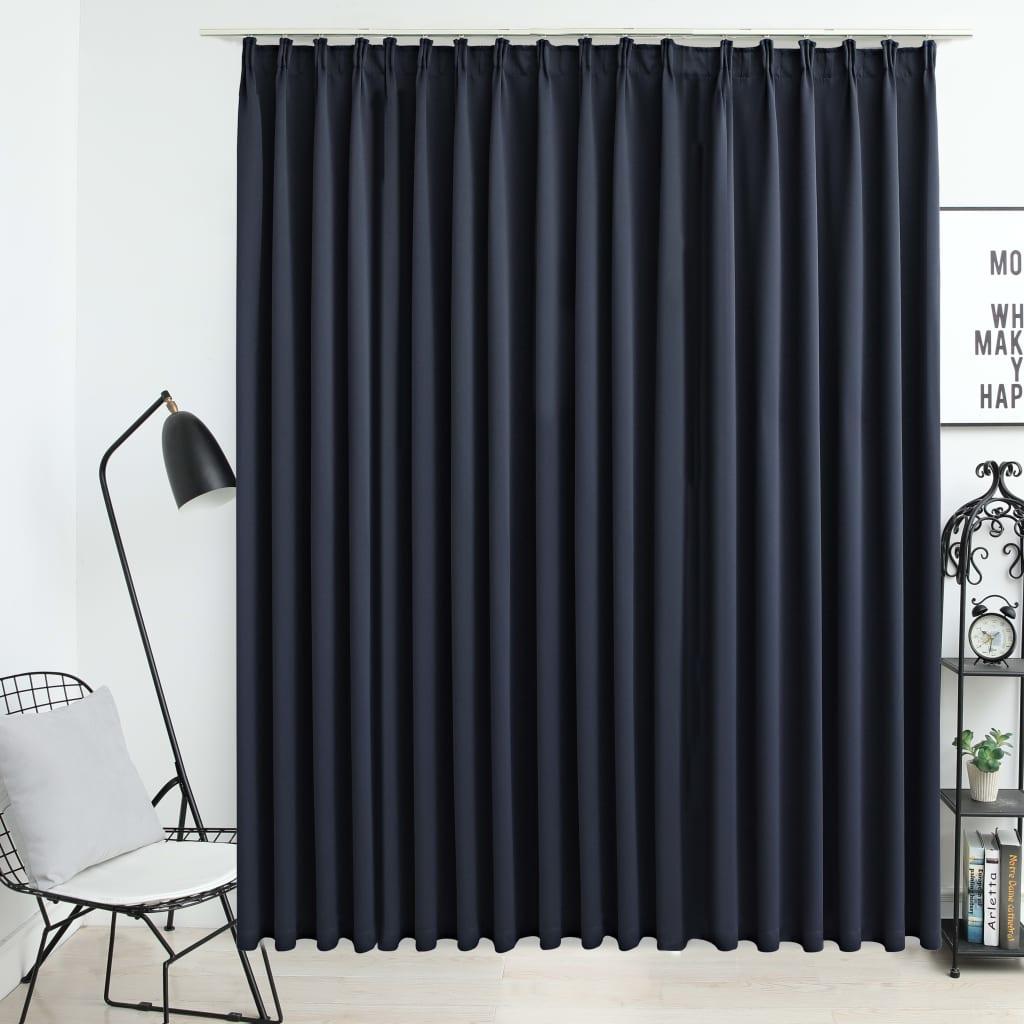 Mørklægningsgardin med kroge 290 x 245 cm antracitgrå