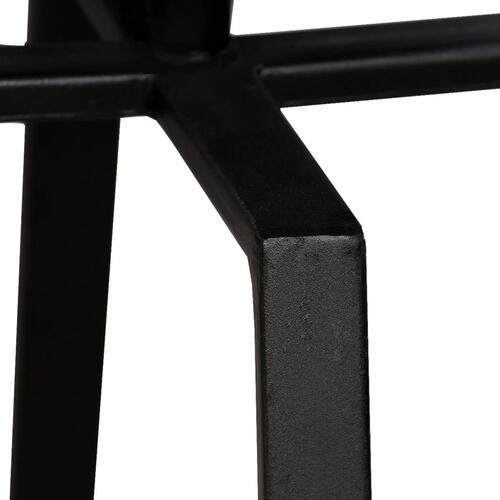 Sidebord rundt massivt genbrugsteaktræ