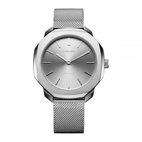 D1 Milano herreur 36 mm - sølvfarvet mesh