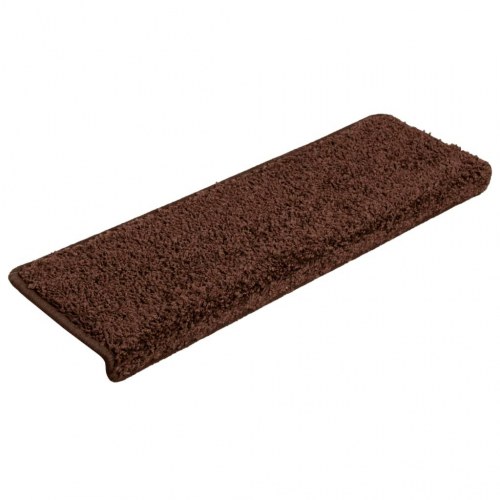 Trappemåtter - 15 stk. 65×21×4 cm, brun, rektangulære kanter