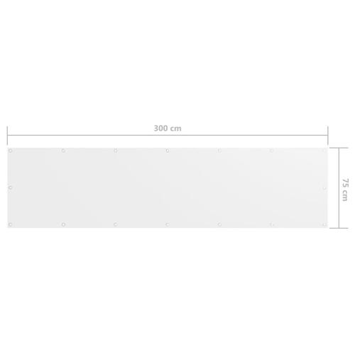 Altanafskærmning 75x300 cm oxfordstof hvid