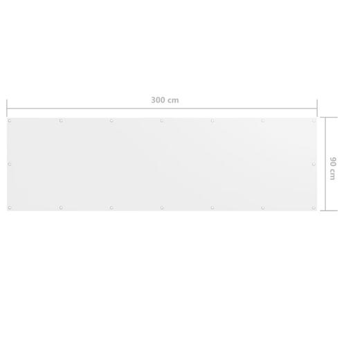 Altanafskærmning 90x300 cm oxfordstof hvid