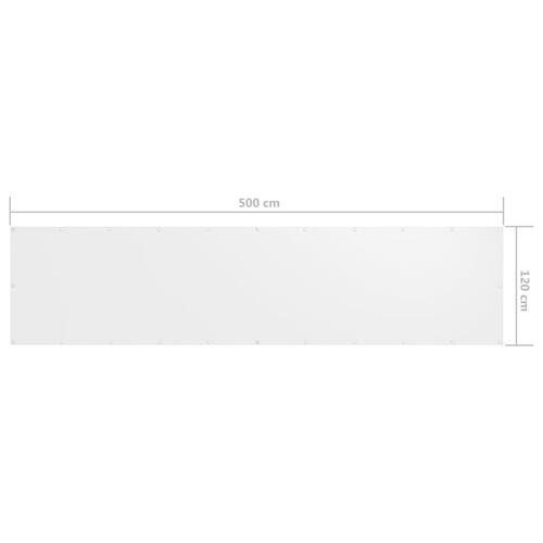 Altanafskærmning 120x500 cm oxfordstof hvid