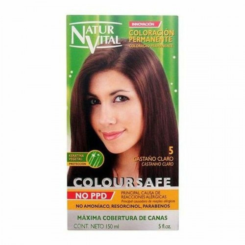 Naturaleza y Vida Coloursafe permanent hårfarve nr. 5 - Lys kastanje, 150 ml