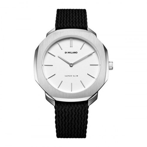 D1 Milano unisex armbåndsur 36 mm - sølvfarvet, hvid skive