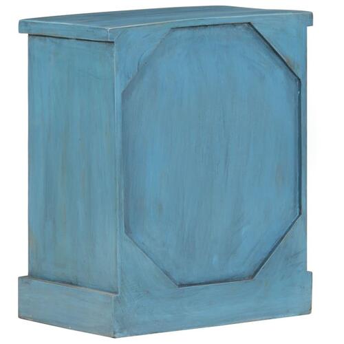 Sengebord 40x30x50 cm massivt mangotræ blå