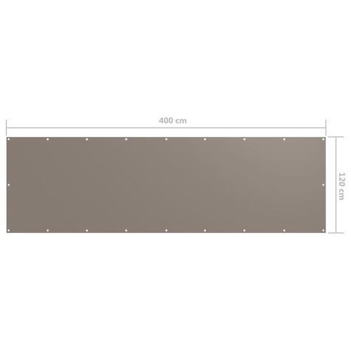 Altanafskærmning 120x400 cm oxfordstof gråbrun