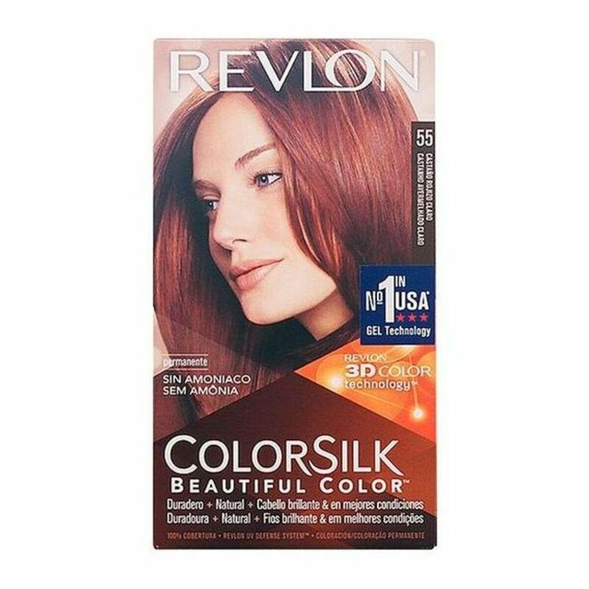 Permanent hårfarve uden ammoniak Revlon Colorsilk Nº 55 Lys rødlig