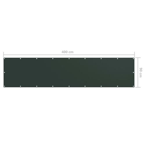 Altanafskærmning 90x400 cm oxfordstof mørkegrøn