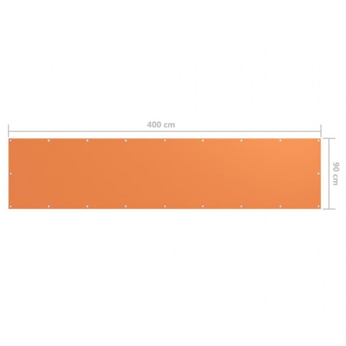 Altanafskærmning 90×400 cm i PU-belagt oxfordstof - orange