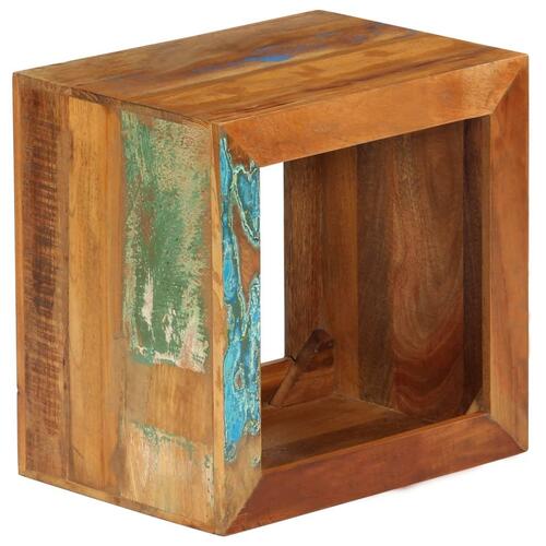Skammel 40x30x40 cm massivt genbrugstræ