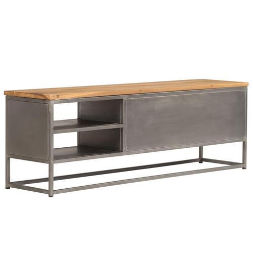 TV-skab genanvendt teak og stål 120 x 30 x 40 cm