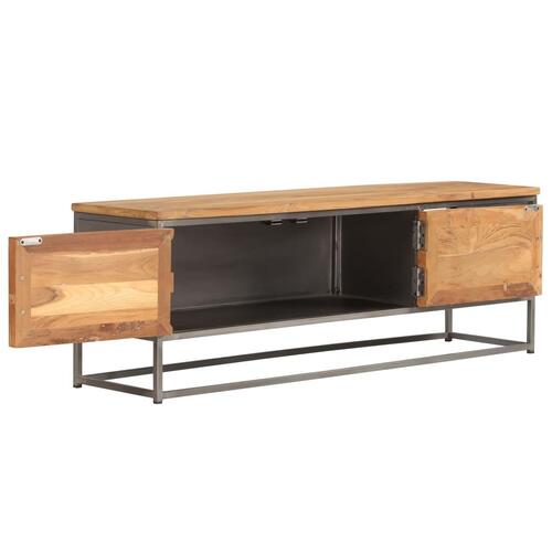 TV-skab genanvendt teak og stål 120 x 30 x 40 cm