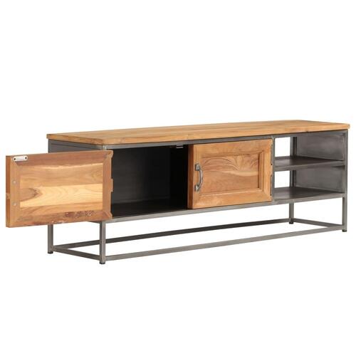 TV-skab genanvendt teak og stål 120 x 30 x 40 cm