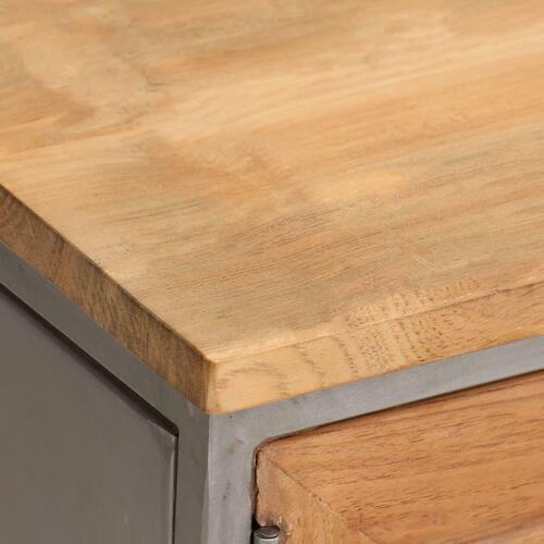 TV-skab genanvendt teak og stål 120 x 30 x 40 cm