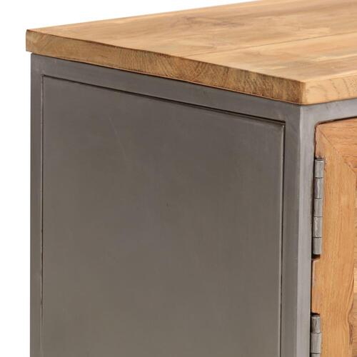 TV-skab genanvendt teak og stål 120 x 30 x 40 cm