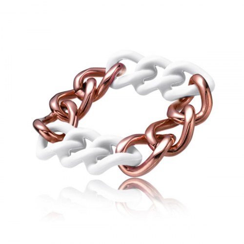 Time Force armbånd til kvinder TS5148BW - Hvid/bronze stål