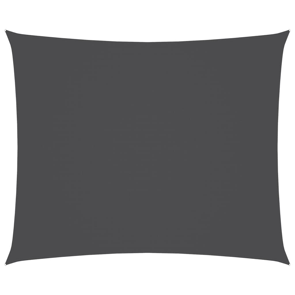 Solsejl 2,5x3,5 m oxfordstof rektangulær antracitgrå