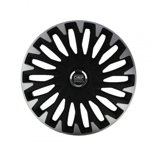 Hjulkapsler OMP Stinger Speed 16" - sort/sølv (4 stk.)