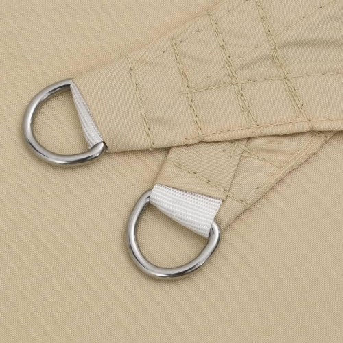 Solsejl 4x4 m firkantet oxfordstof beige